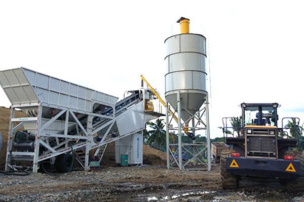 Australia Mobile Concrete Batching Plant, 25m³h