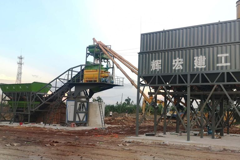 Huihong YHZS90 Mobile Concrete Batching Plant