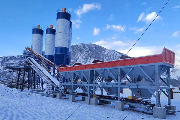 Russia HZS75 Stationary Concrete Batching Plant