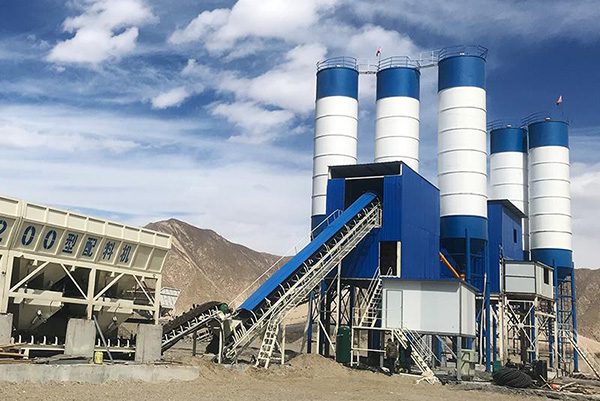 Saudi Arabia Stationary Concrete Batching Plant, 120m³h